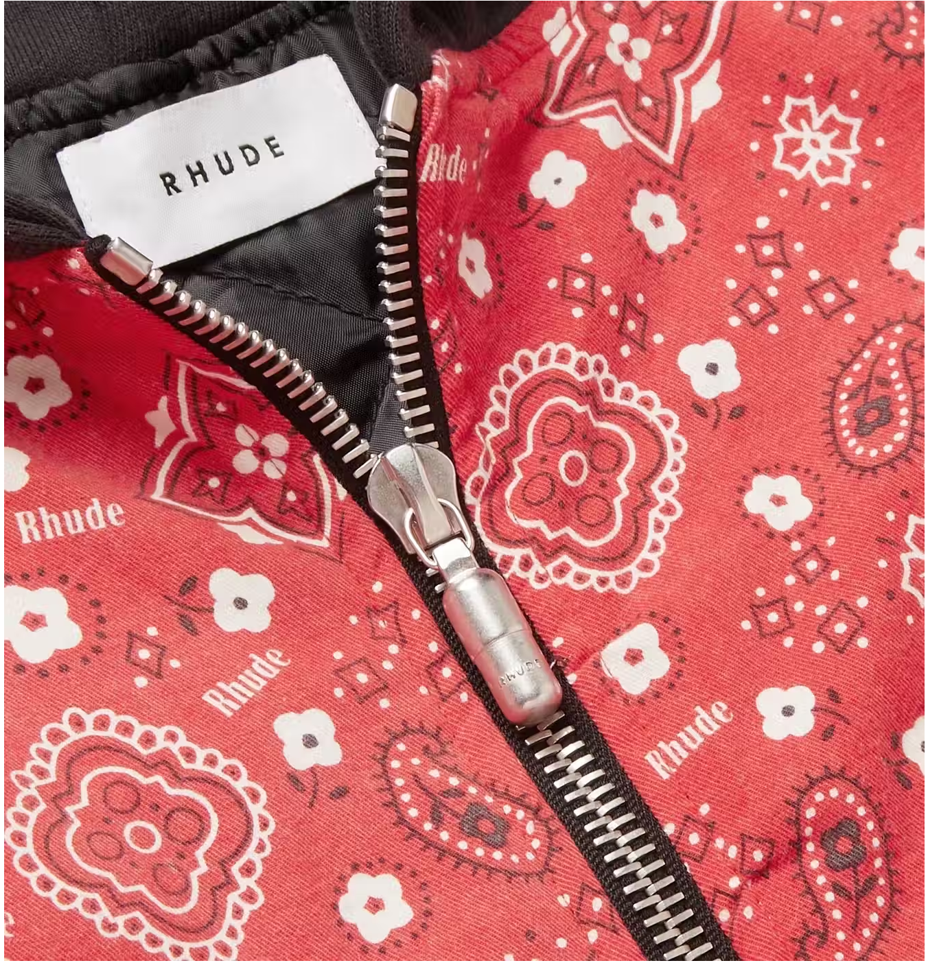 Rhude Red bandana Zip Hoodie