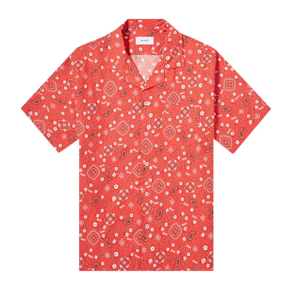 Bandana Button T-Shirt 'Red'