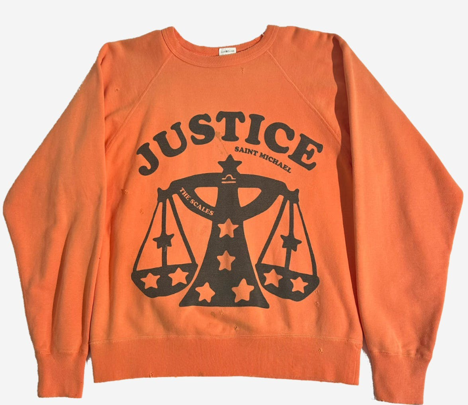 Justice Orange Crewneck