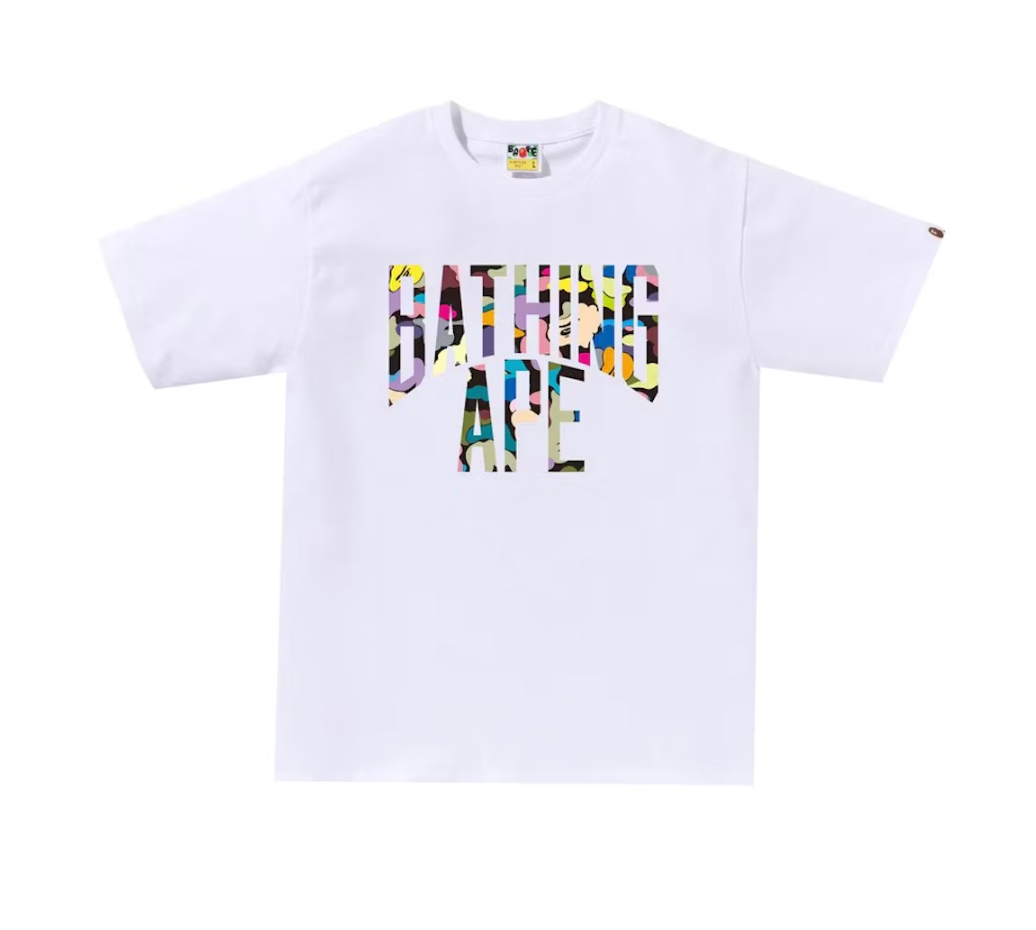 Multi Camo NYC Logo Tee White/Multicolor