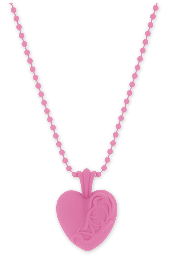 Pink Silichrome Heart Necklace