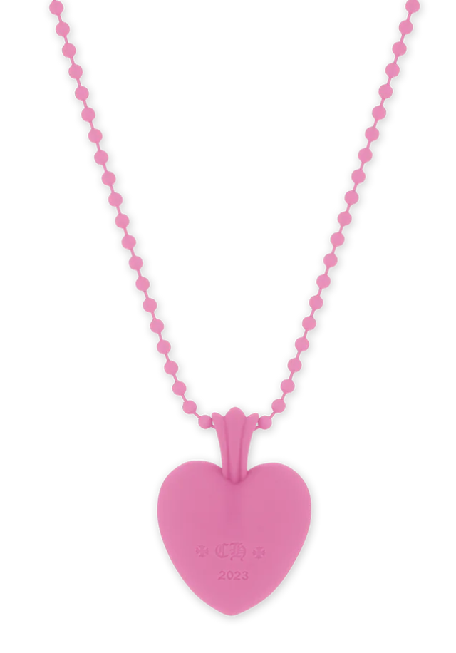 Pink Silichrome Heart Necklace