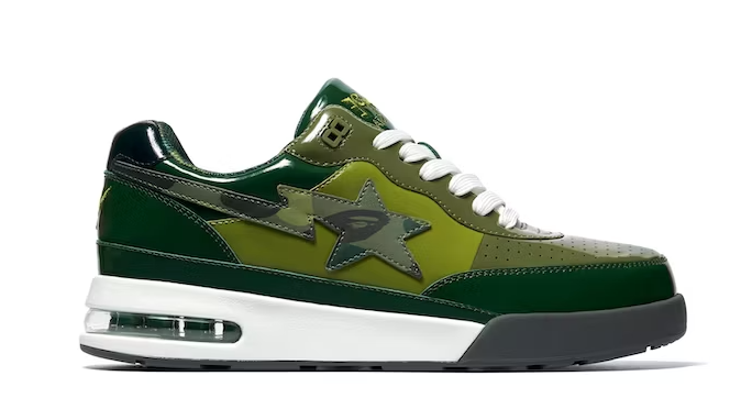 A Bathing Ape Bape Road Sta Patent Leather Green (2022)