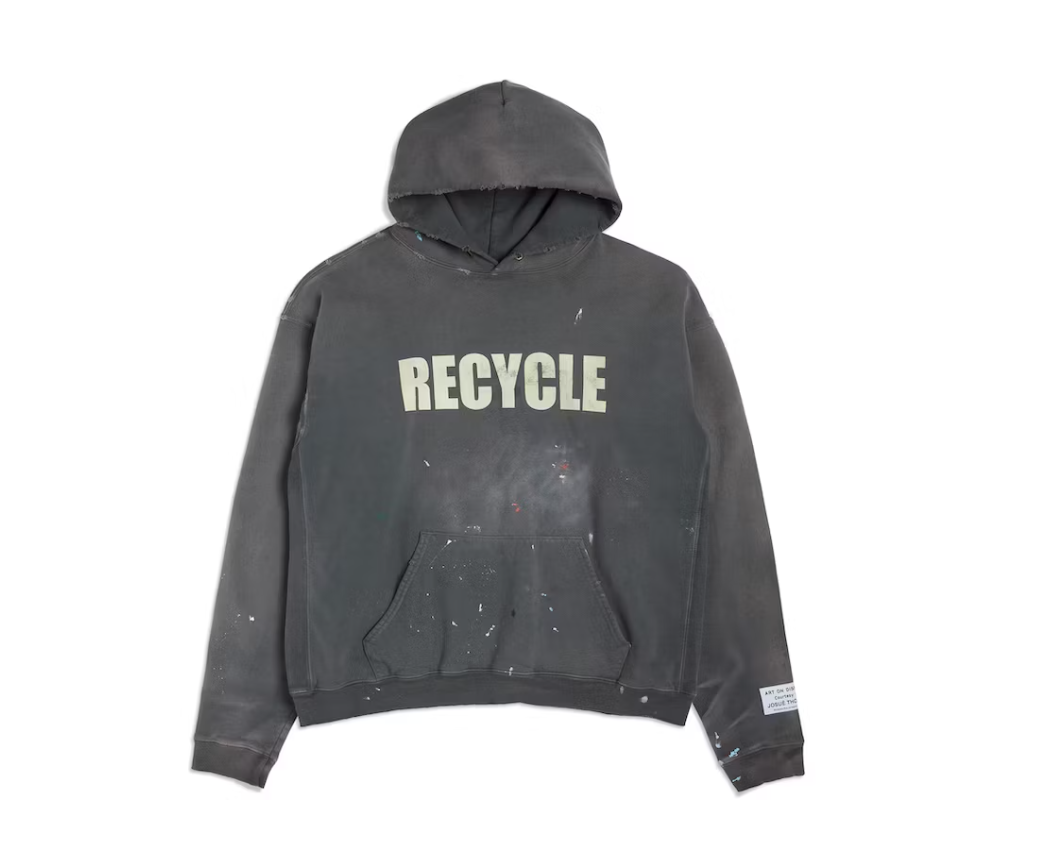 90's Recycle Hoodie Washed Black