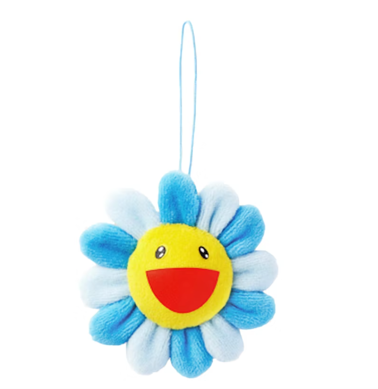 Takashi Murakami Flower Plush Pin Blue