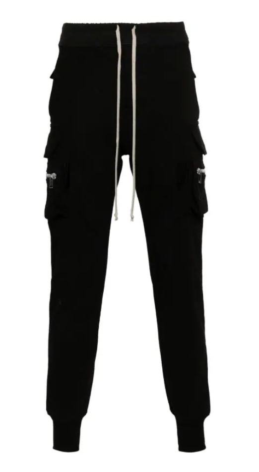 Black Mastodon Cotton Cargo Pants