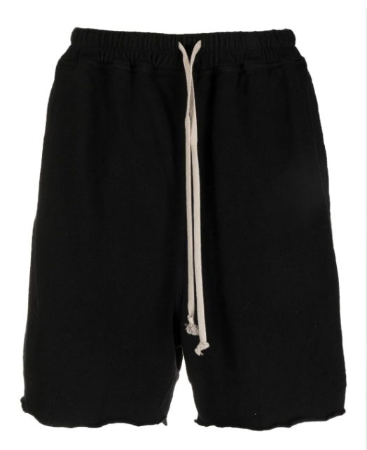 Black Drawstring Cotton Shorts