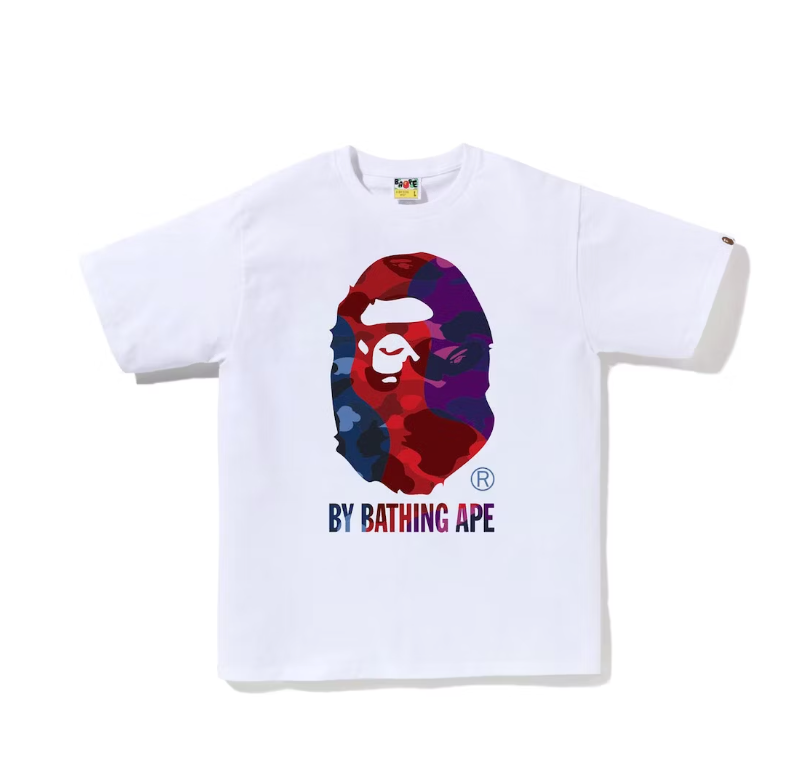 Color Camo Crazy By Bathing Ape White Tee