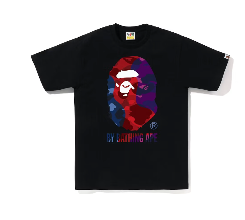 Black Color Camo Crazy By Bathing Ape Tee