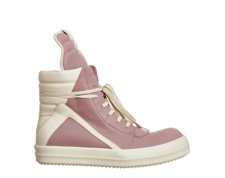 Pink Two-Toned Geobasket Sneakers