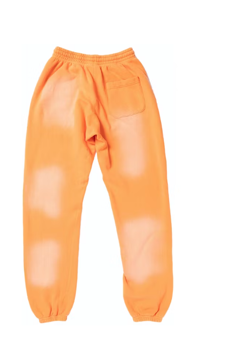 Fire Orange Closed Elastic Bottom Sweatpants Orange Dye