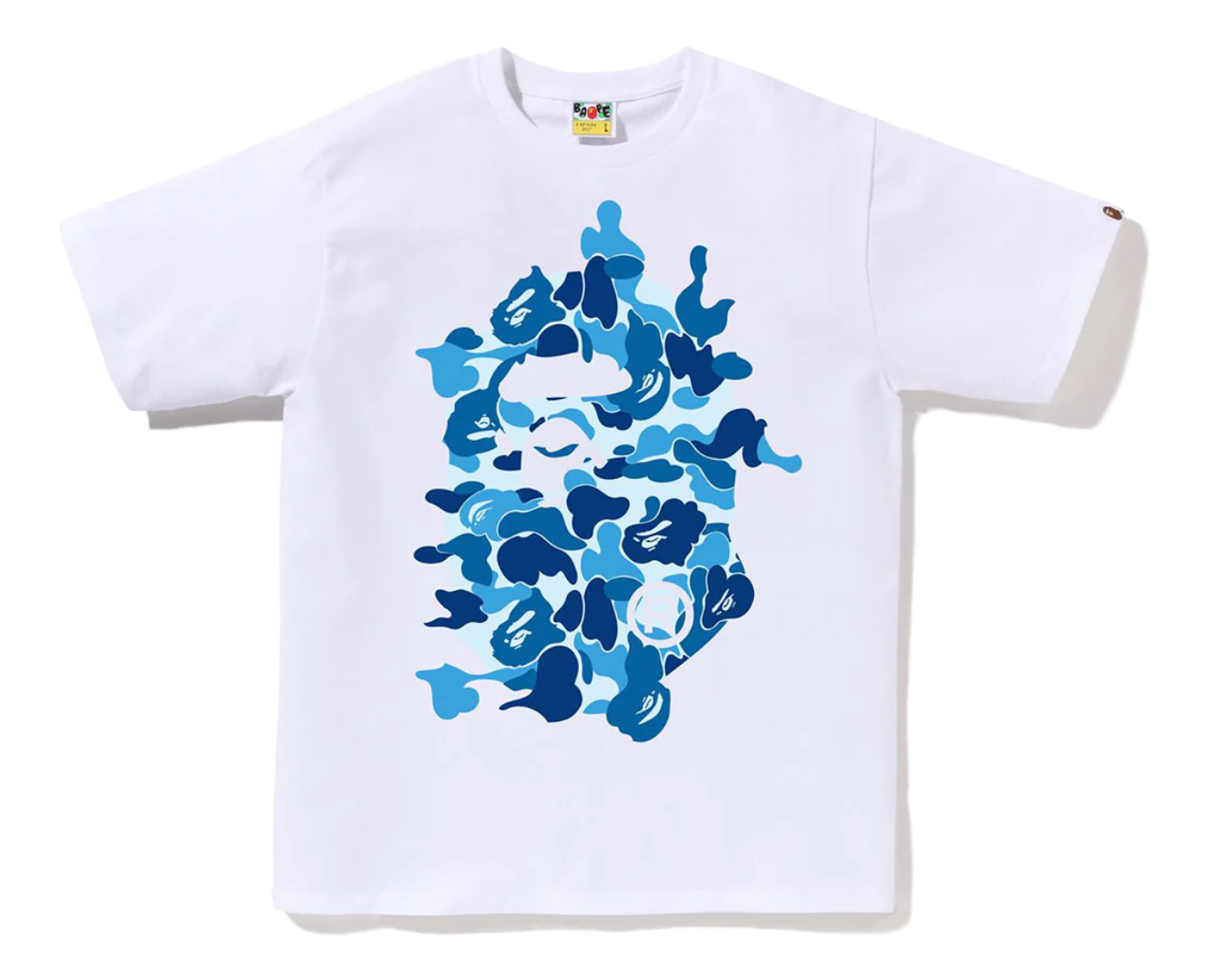 Abc Camo Rebuild Big Ape Head Tee White/Blue