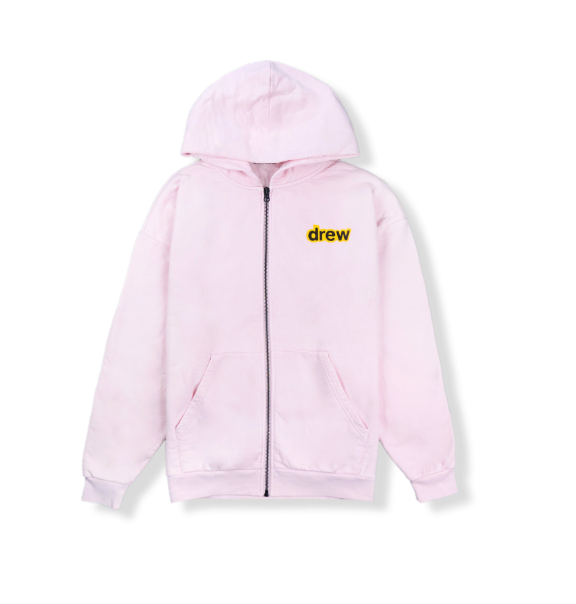 Dinodrew Zip-Up Pale Pink Hoodie