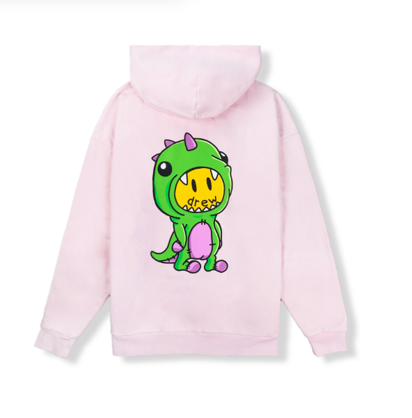 Dinodrew Zip-Up Pale Pink Hoodie