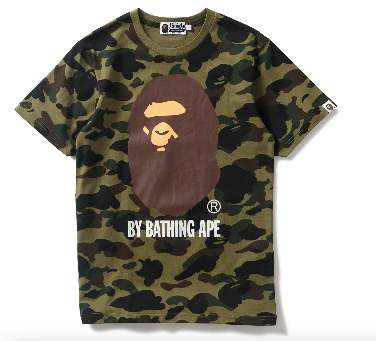 Green Bape 1st Camo Head Tee