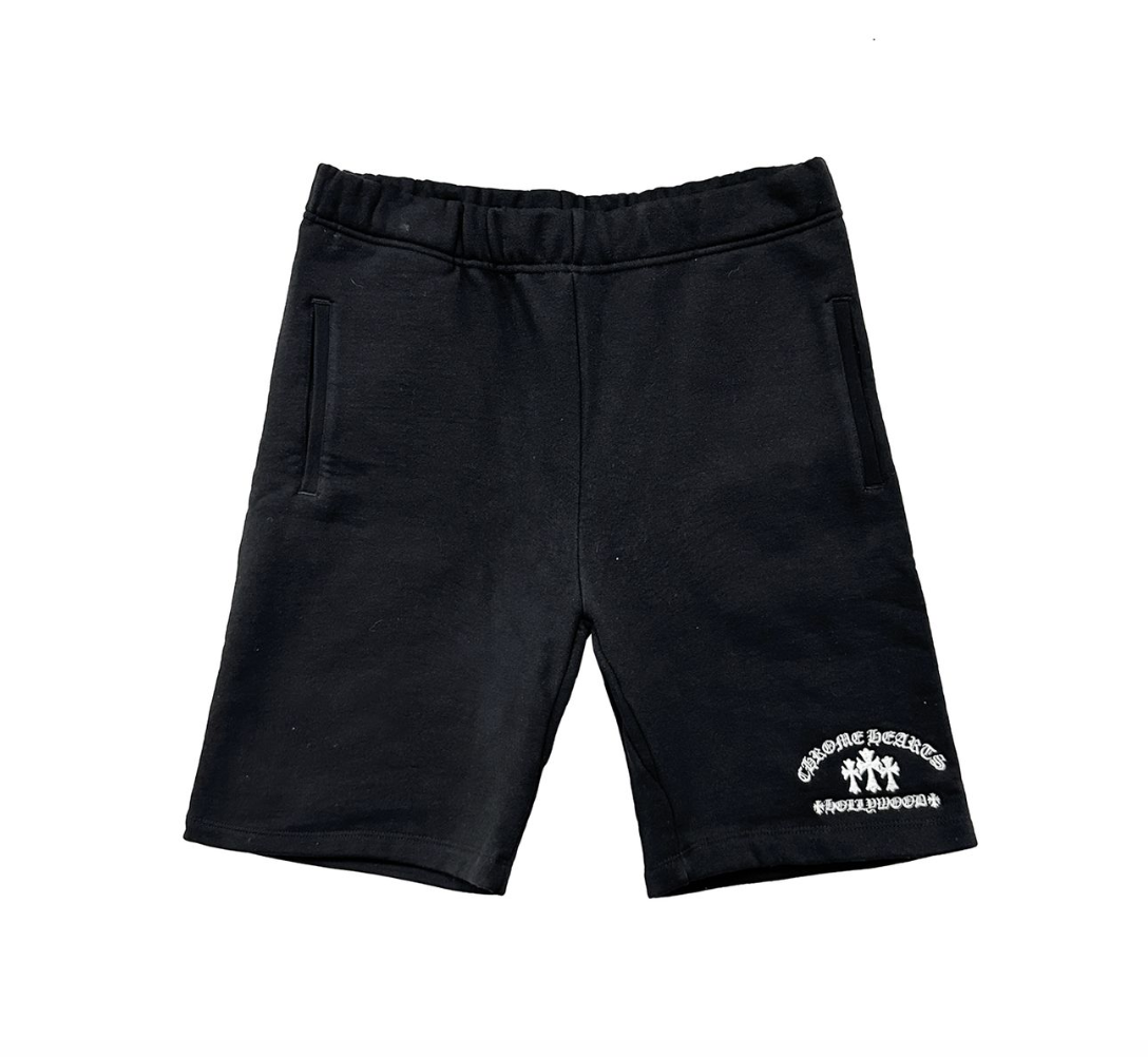 Triple Cross Logo Embroidered Shorts