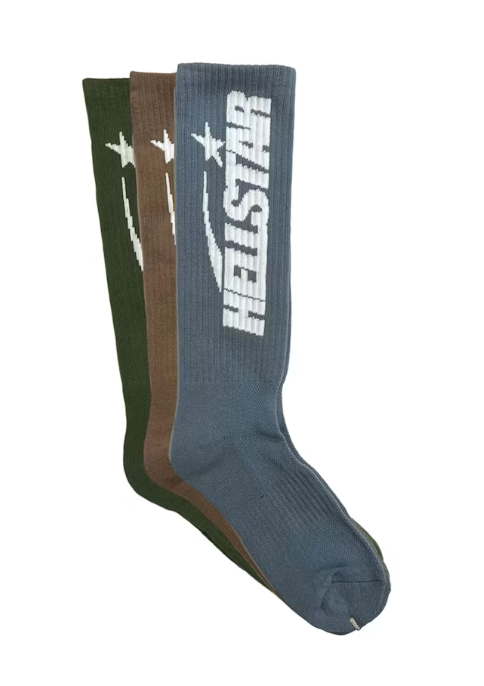 Hellstar Logo Socks Earth Tone