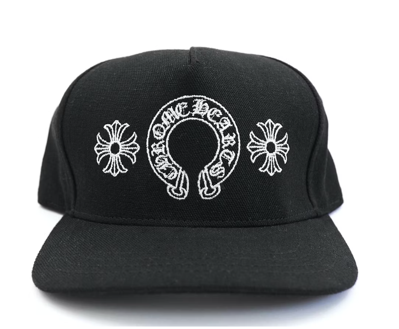 Chrome Hearts Horseshoe Denim Baseball Hat Black