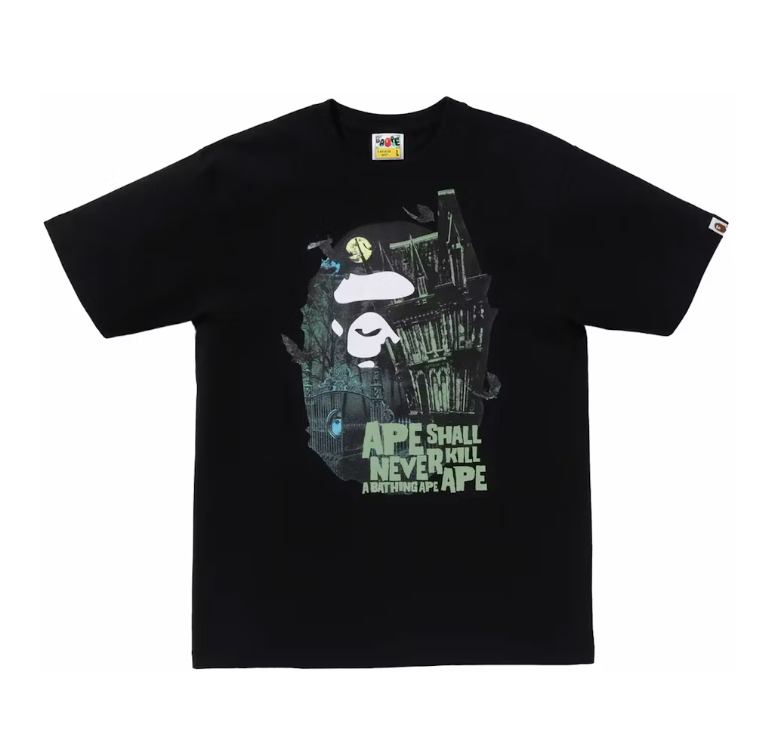 Halloween Bape Mansion Ape Head Tee