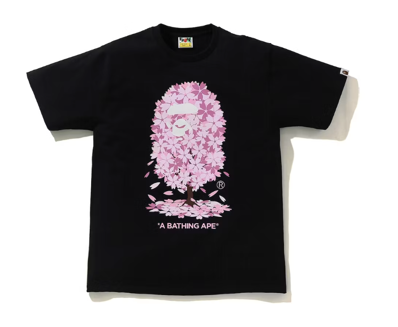 Sakura Tee Black Pink