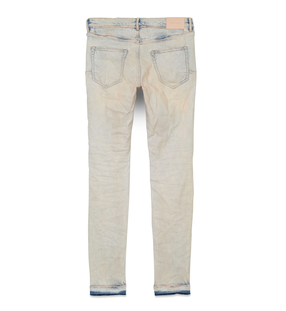 Purple Brand Low Rise Skinny Jean Faded & Tinted Indigo Fray