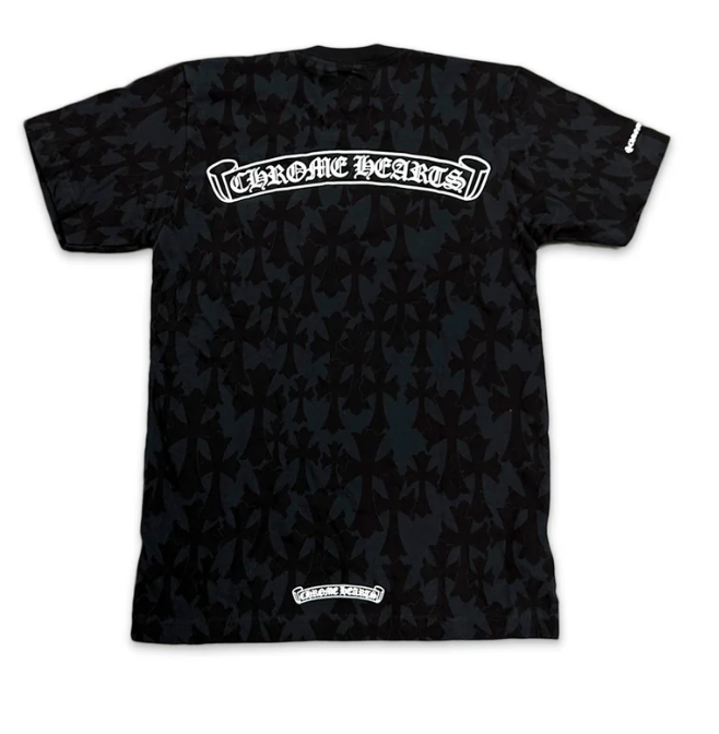 Cemetery Cross Print Tee Black