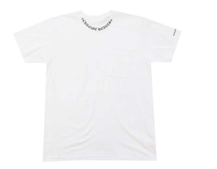 Chrome Hearts Neck Letters Logo T-shirt