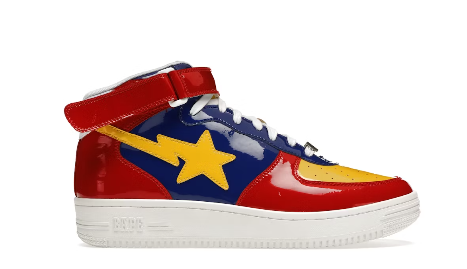 A Bathing Ape Bape Sta Mid Red Yellow Blue (2020)