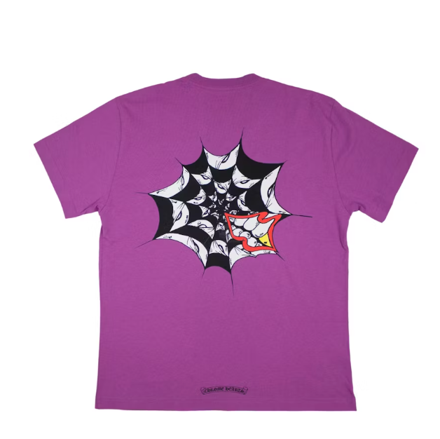 Chrome Hearts Matty Boy Spider Web T-shirt Purple