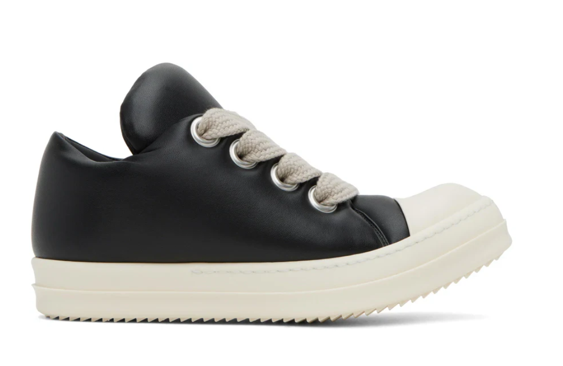 Rick Owens Jumbo Lace Padded Low Black