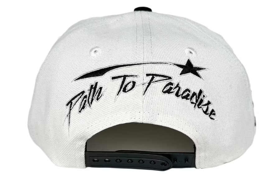 Hellstar Shark Teeth Snapback Hat Off White/Black