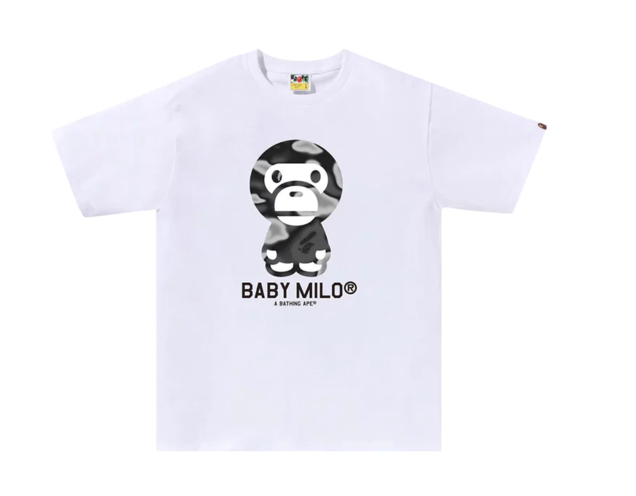 BAPE Liquid Camo Baby Milo Tee 'White/Black'