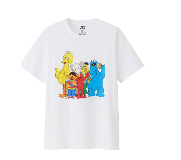 KAWS x Uniqlo x Sesame Street Group #2 Tee White