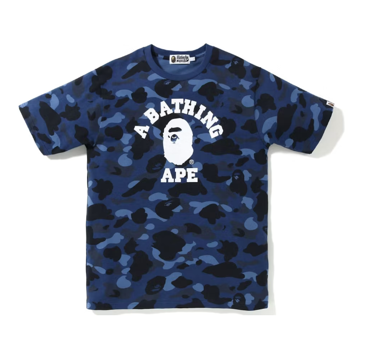 BAPE Color Camo College Tee (SS23) Navy