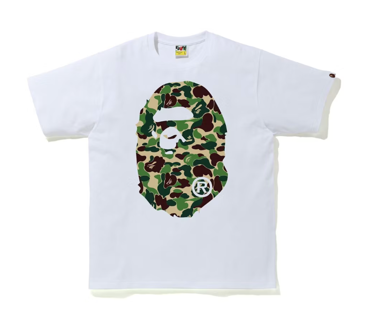 BAPE ABC Camo Big Ape Tee White/Green