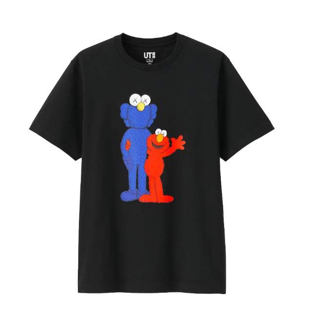 KAWS x Uniqlo x Sesame Street BFF Elmo Tee Black