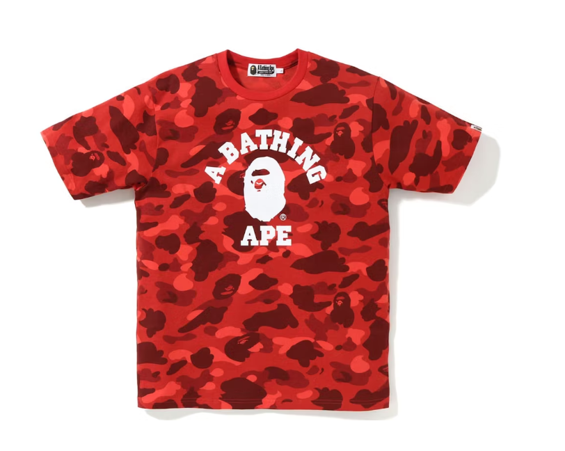 BAPE Color Camo College Tee (SS23) Red