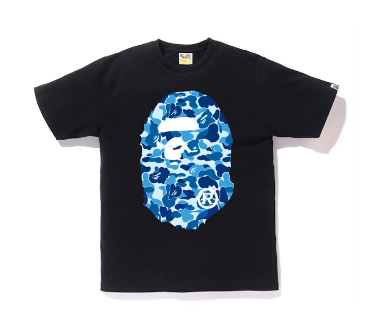 BAPE ABC Big Ape Head Tee Black/Blue