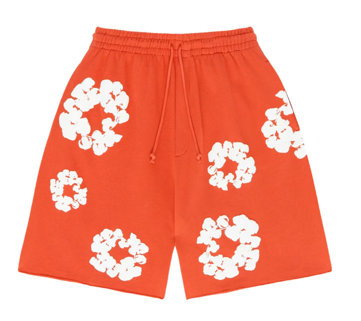 Cotton Wreath Shorts Orange