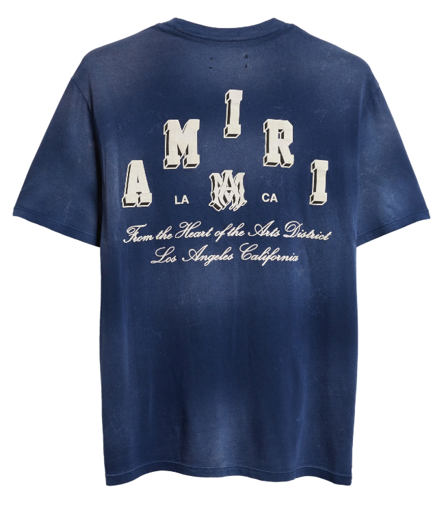 Vintage Navy Collegiate logo-print T-shirt