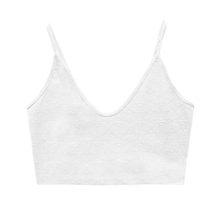 Chrome Hearts Monogram Horseshoe White Tank