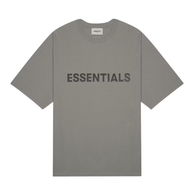 Fear of God Essentials Boxy T-Shirt Applique Charcoal