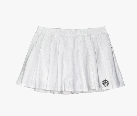 White Jacquard Tennis Shorts
