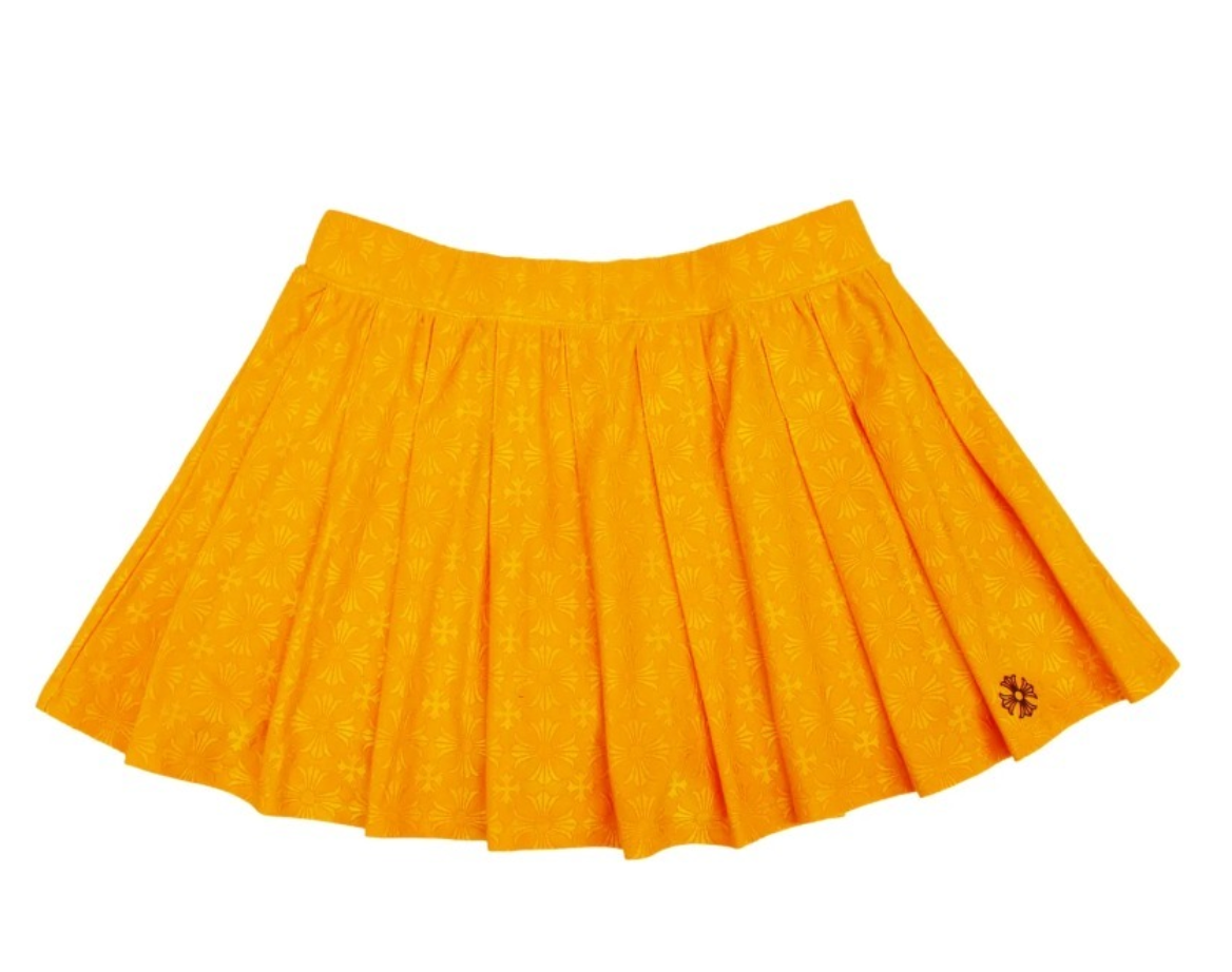 Yellow Jacquard Tennis Shorts
