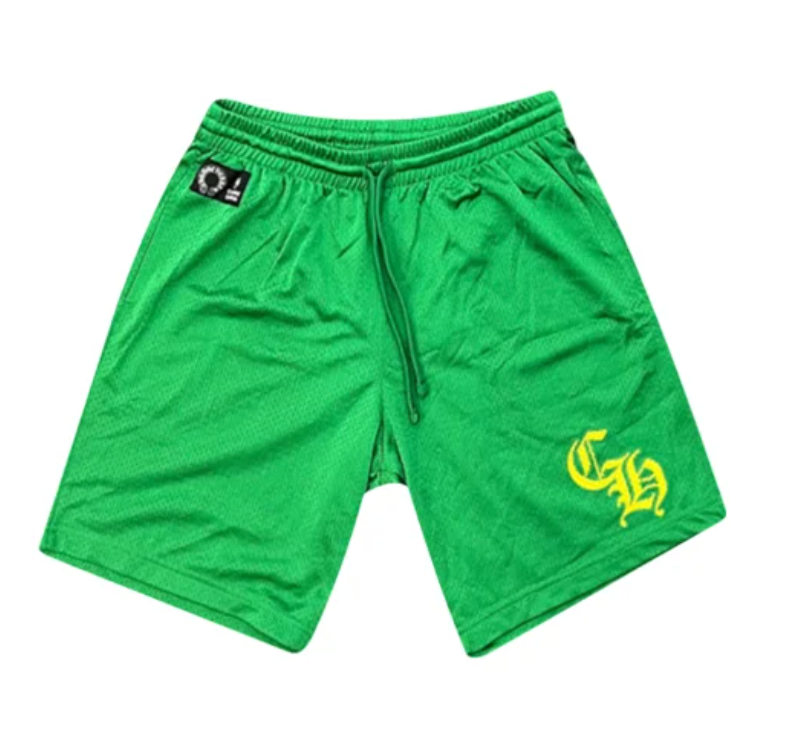 Chrome Hearts Green Mesh Shorts