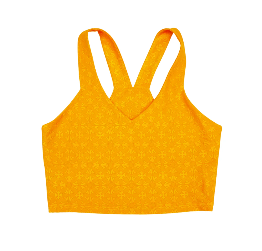 Chrome Hearts Yellow Monogram Sports Bra