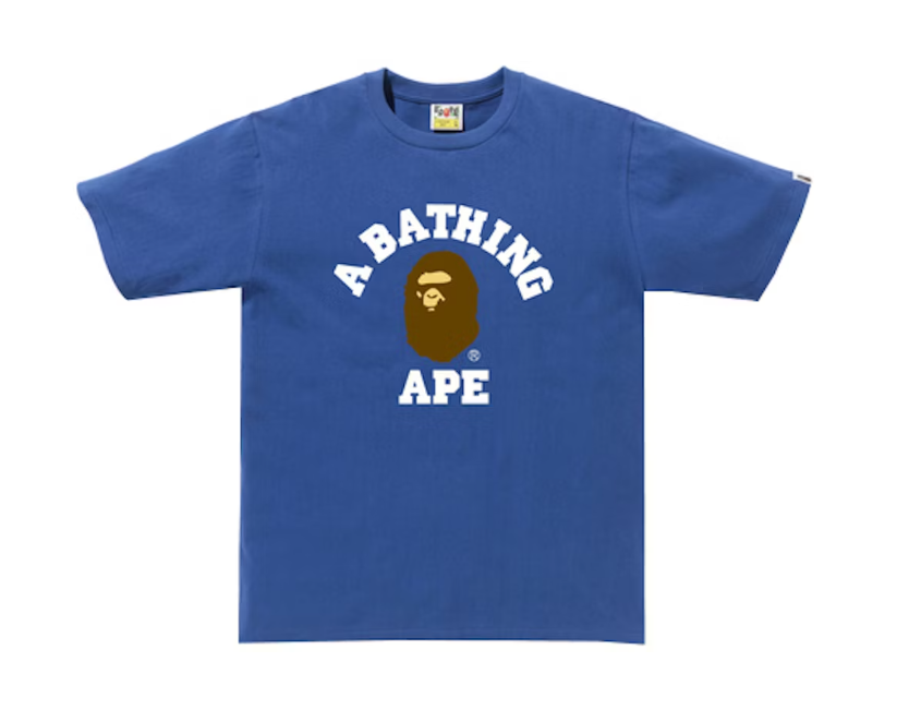 BAPE College Tee Blue