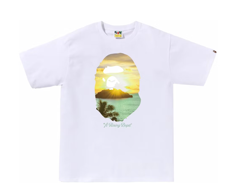 A Rising Bape Photo Tee White