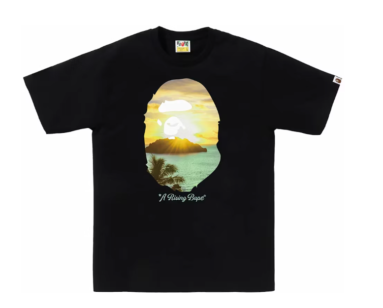 A Rising Bape Photo Tee Black