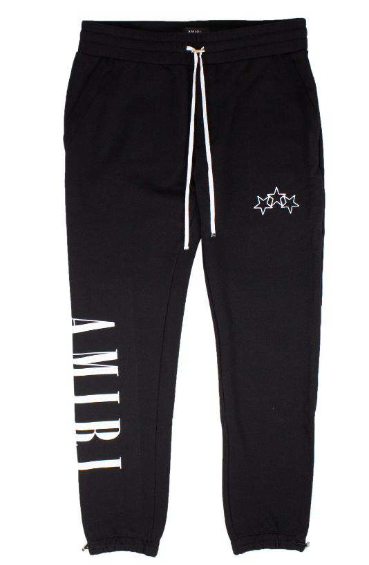 Amiri Black Vertical Logo Sweatpants